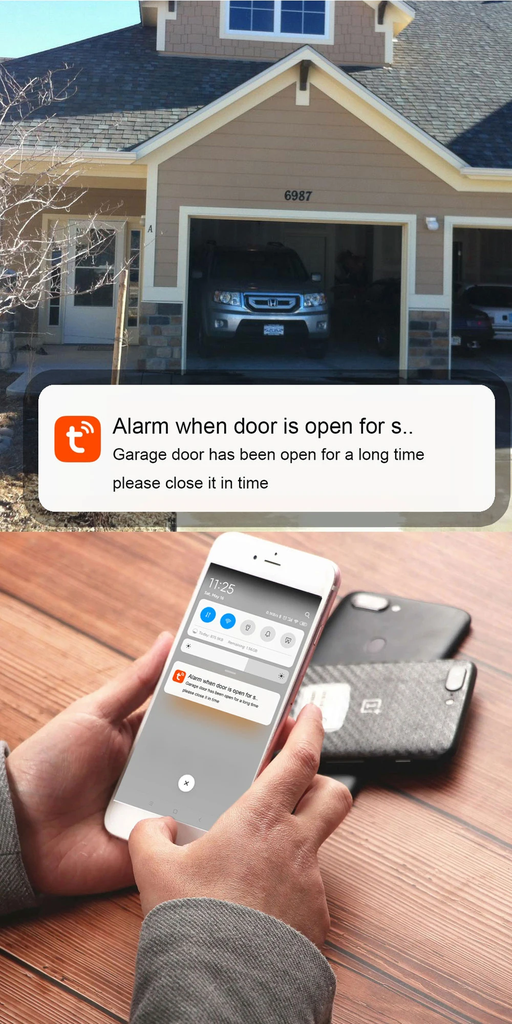 Tuya WiFi Switch Garage Door Controller Smart Door Opener Work with Alexa Google Home Smart Life Tuya APP Control No Hub Require
