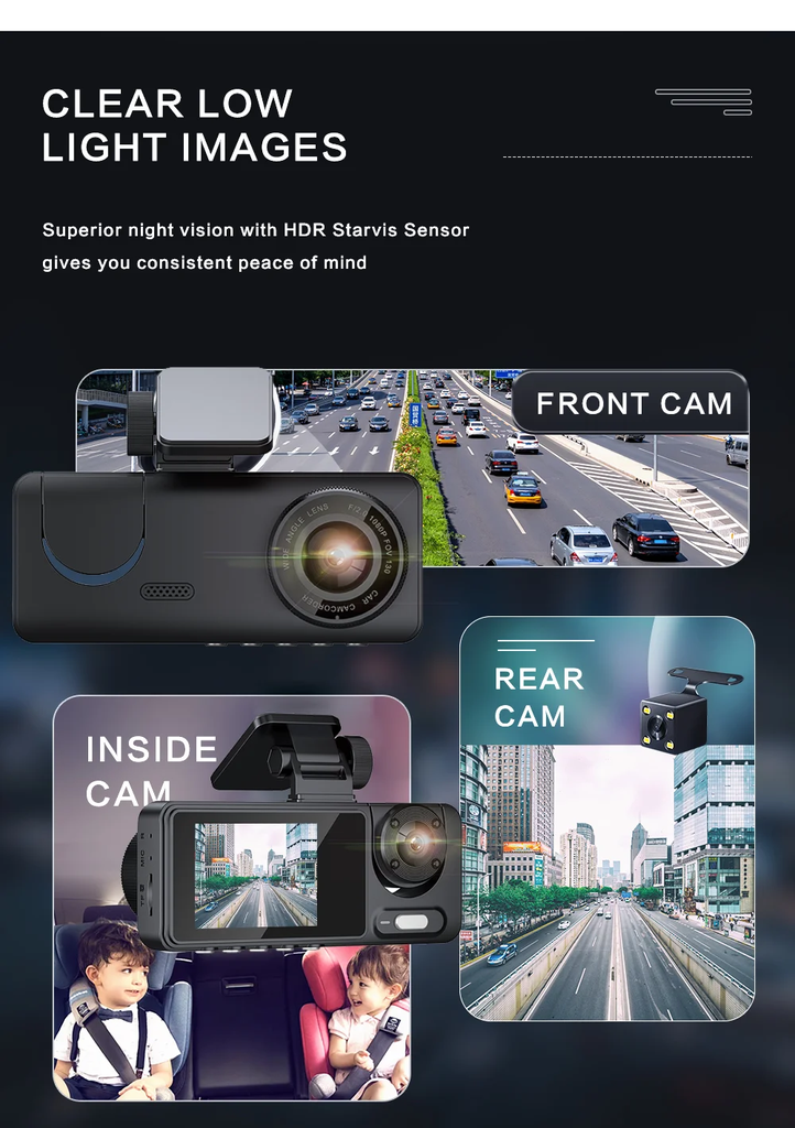 Driving Recorder Suction Car 2-recorder High-definition Night Vision 1080P Cup 2-lens Car Front and Inside Video