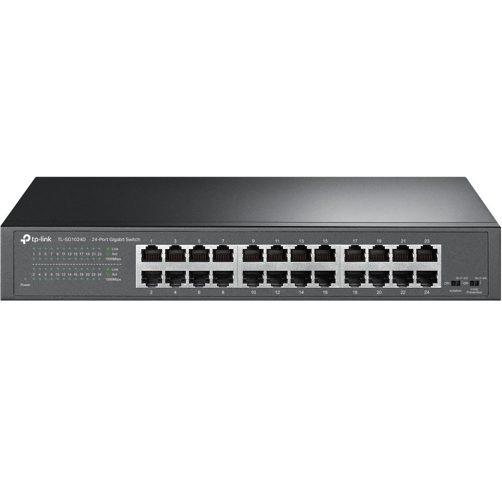TP-Link: 24-Port Gigabit Desktop/Rackmount Switch, 2 Years Warranty - TL-SG1024D