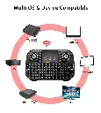 JEQANG Mini Wireless+Bluetooth Keyboard with Backlight JA-501