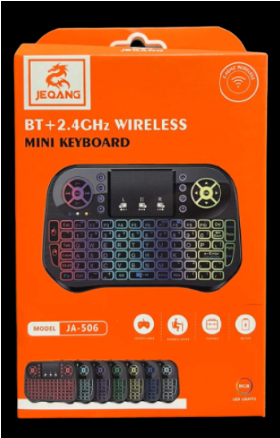JEQANG Mini Wireless+Bluetooth Keyboard with Backlight JA-501