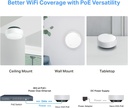 TP-Link: Deco AX3000 PoE Mesh WiFi(Deco X50-PoE), Ceiling/Wall-Mountable WiFi 6 Mesh, Replacing WiFi Router, Access Point and Range Extender, PoE-Powered, 2 PoE Ports(1 x 2.5G, 1 x Gigabit), 3-Pack 2 Years Warranty