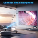 Mini Projector, Outdoor Projector for Home Theater, 1080P and 240" Supported Movie Projector 7500 L Portable Home Video Projector Compatible with Smartphone/TV Stick/PS4/PC/Laptop