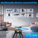 Mini Projector, Outdoor Projector for Home Theater, 1080P and 240" Supported Movie Projector 7500 L Portable Home Video Projector Compatible with Smartphone/TV Stick/PS4/PC/Laptop