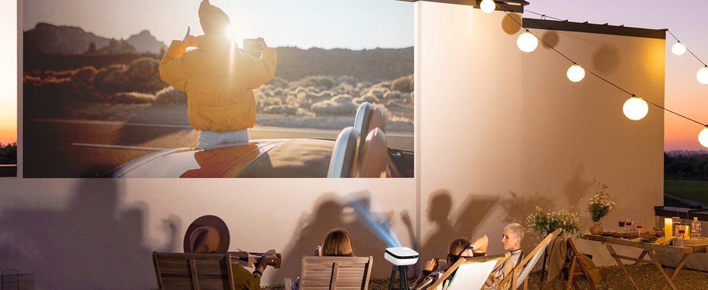 NICPOW: Mini Projector, Outdoor Projector for Home Theater, 1080P and 240"