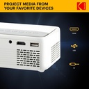 KODAK: FLIK X1 Mini Pico Projector | Portable Compact 100” Projector 