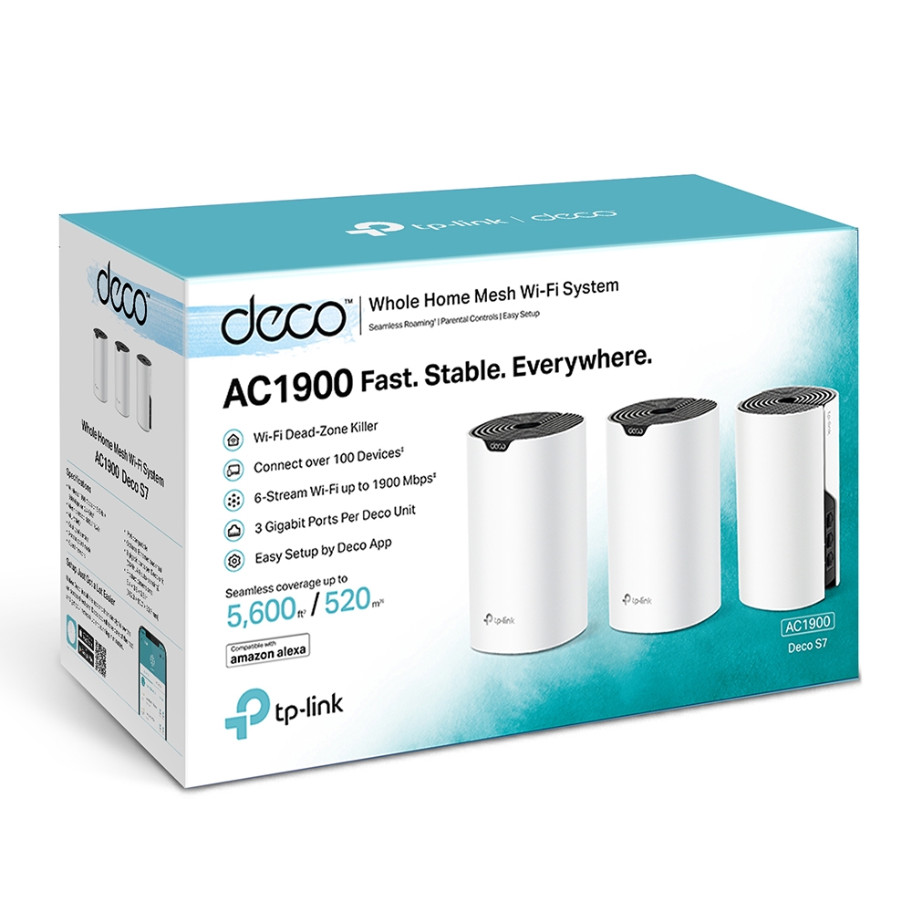 TP-Link: Deco S7 | AC1900 Whole Home Mesh Wi-Fi System (3 Pack)