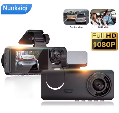 Driving Recorder Suction Car 2-recorder High-definition Night Vision 1080P Cup 2-lens Car Front and Inside Video