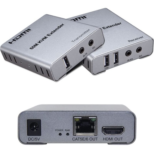 HDMIEXT60-U: KVM HIVISION HDMI EXT60M With USB, 2 Years Warranty