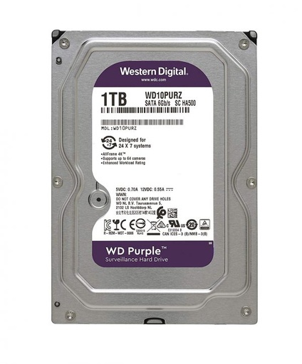Western Digital: HARD DISK PURPLE 1TB HDK1TB-WD-P
