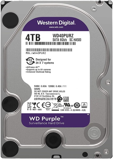 Western Digital: HARD DISK PURPLE 4TB HDK4TB-WD-