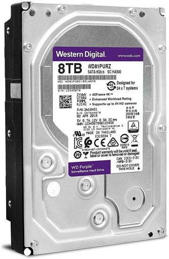 Western Digital: HARD DISK PURPLE 8TB PURX8TB-WD-P