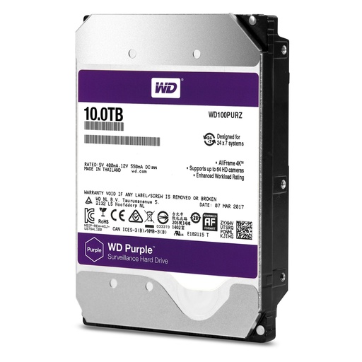 Western Digital: HARD DISK PURPLE 10TB PURX10TB-WD-P